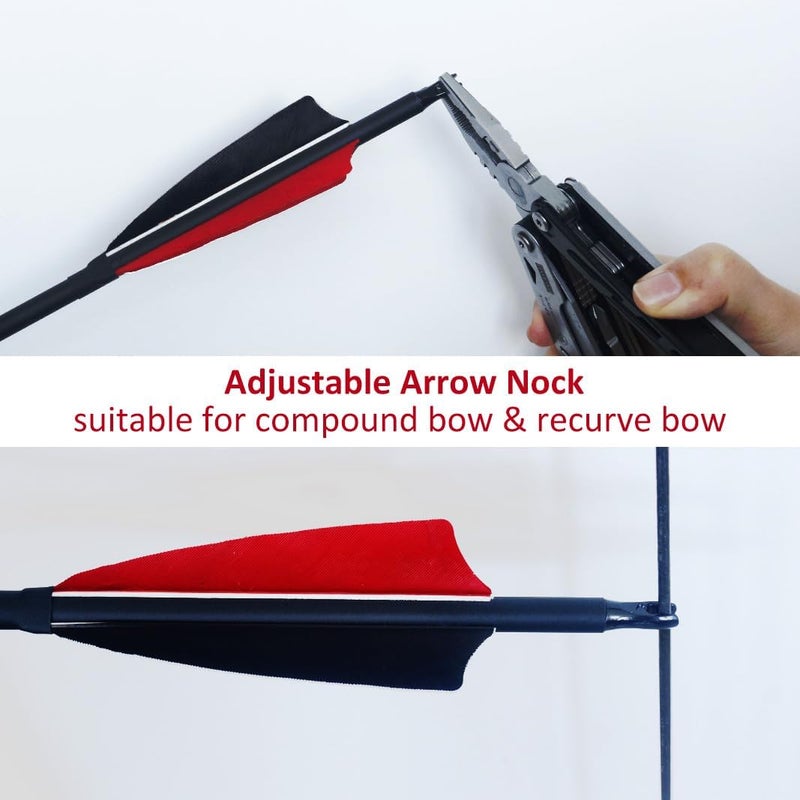 Luoyer 12 Pcs Archery Arrows with Feathers Removable Tips 30inch Hunting Arrows for Recurve Bow Longbow Compound Bow for Adults Targeting Practice - Image 4